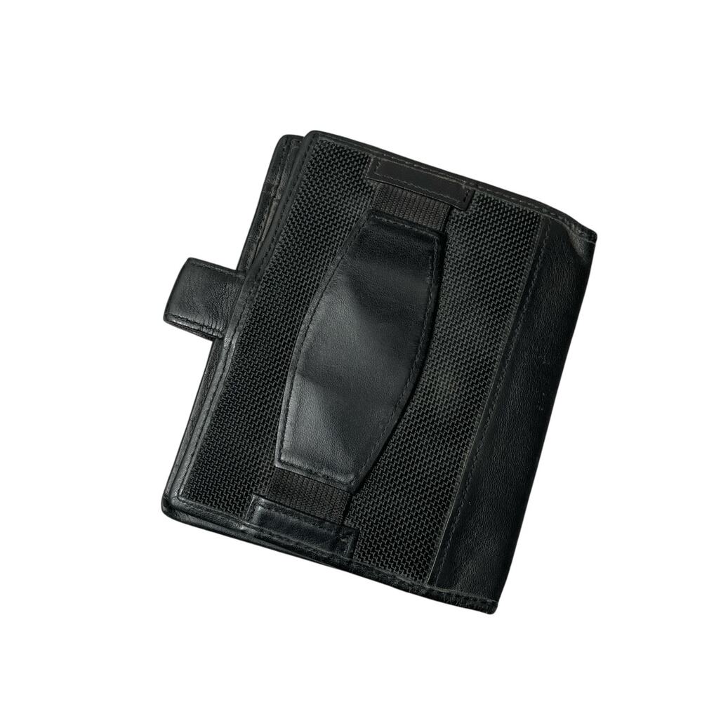 VTG TUMI Leather Wallet Black Nylon PDA Tech Palm Pilot Hand Strap Business